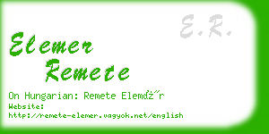 elemer remete business card